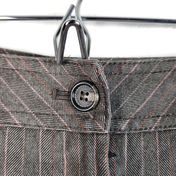 Alfani Size 4 Herringbone Pinstripe Brown Bermuda Shorts - Picture 3 of 6